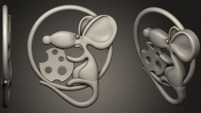 Игрушки (Мышь и сыр, TOYS_0611) 3D модель для ЧПУ станка